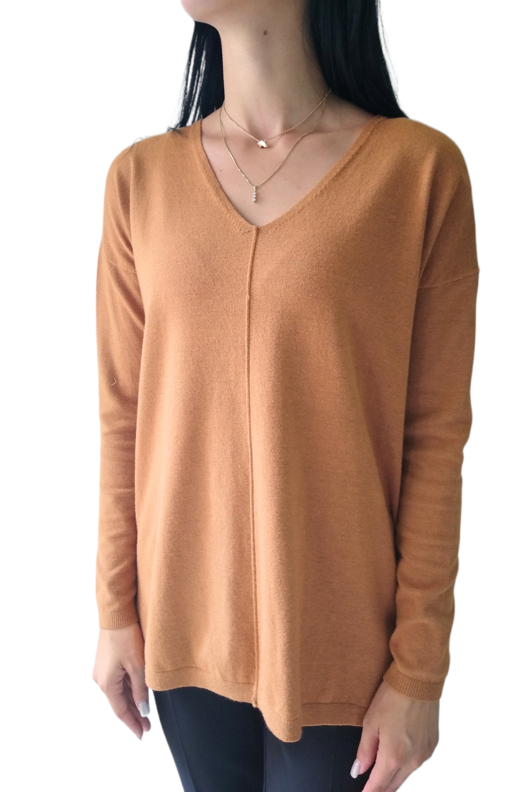 Staccato Camel V-Neck Sweater