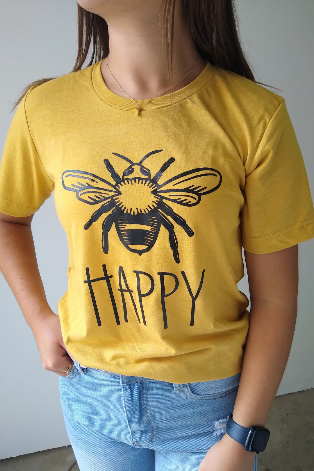 Bee Happy Graphic Tee T-Shirt