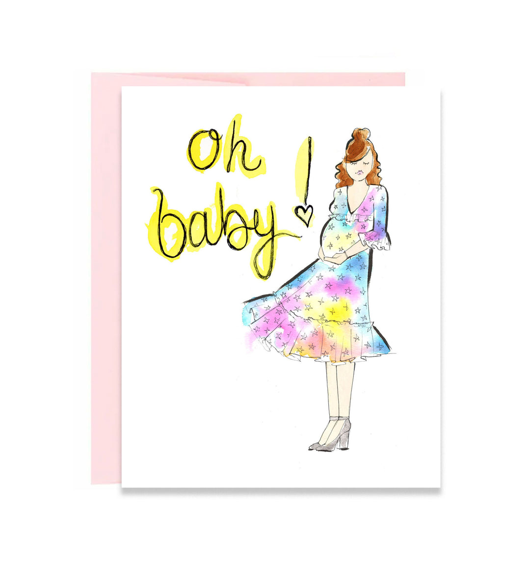Oh Baby Greeting Card - Redhead