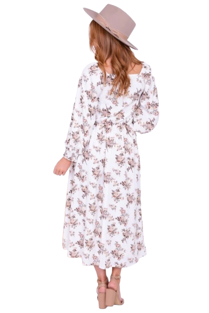 Shayla Maude Rose Long Sleeve Maxi Dress