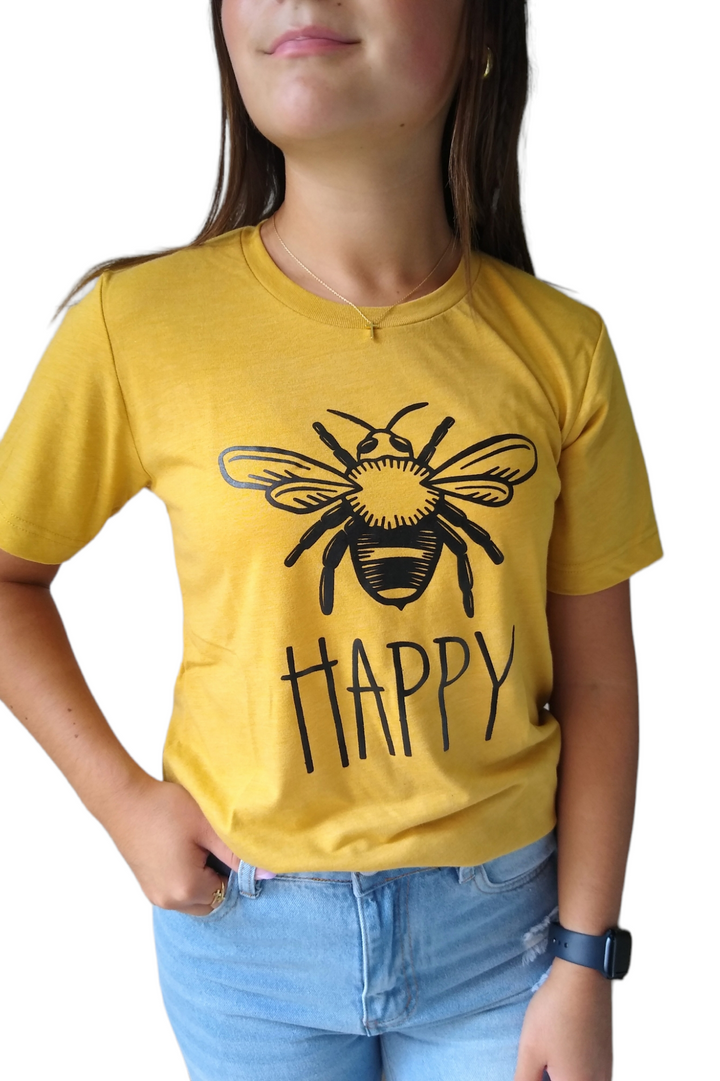 Bee Happy Graphic Tee T-Shirt
