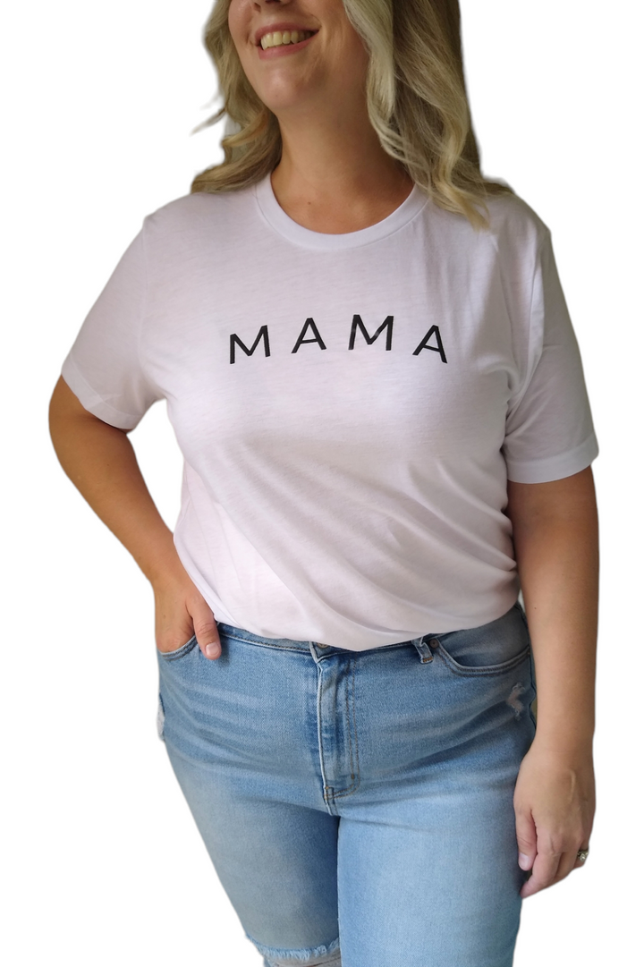 Mama White Graphic Tee