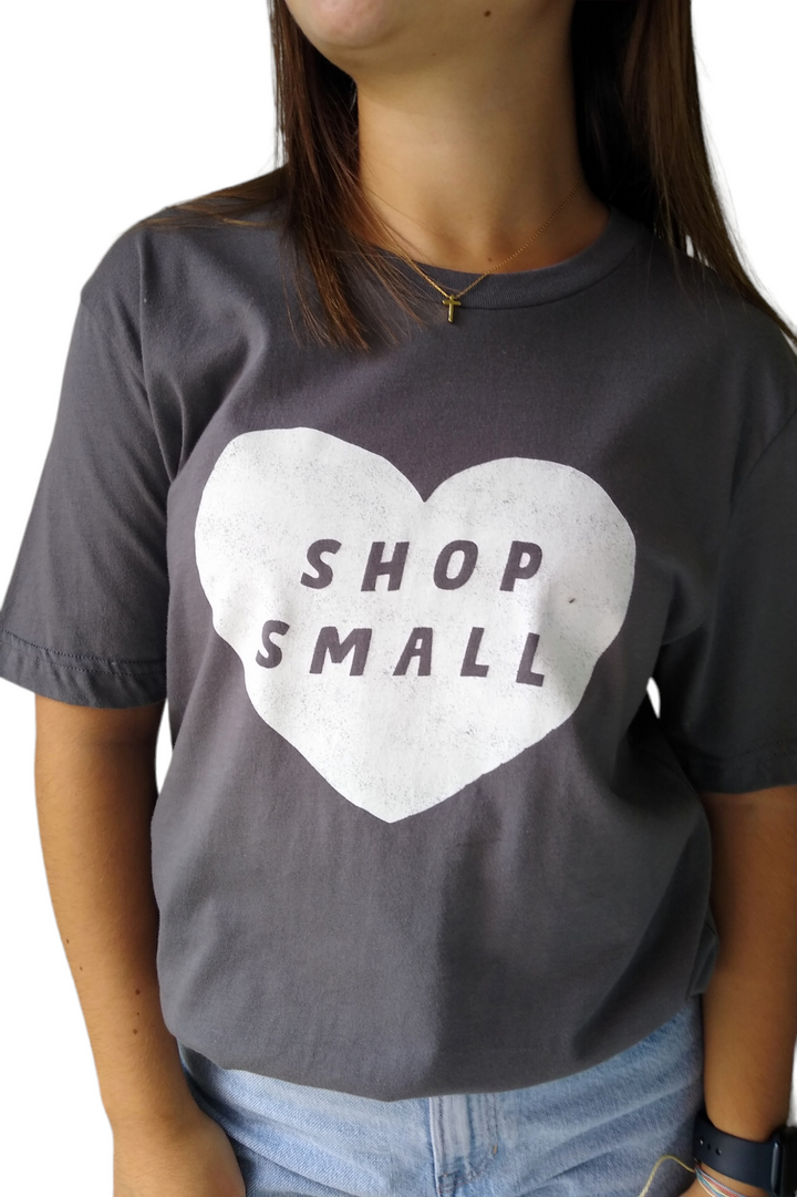 Grey Shop Small Heart Graphic Tee