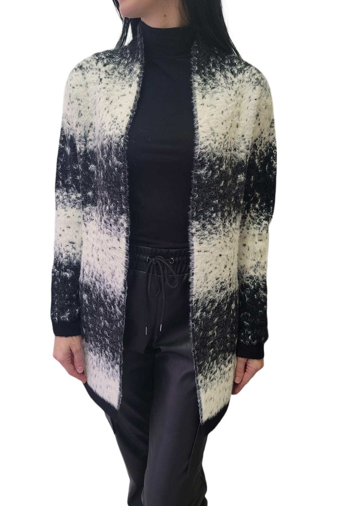 Kamana Ombre Black and White Cardigan