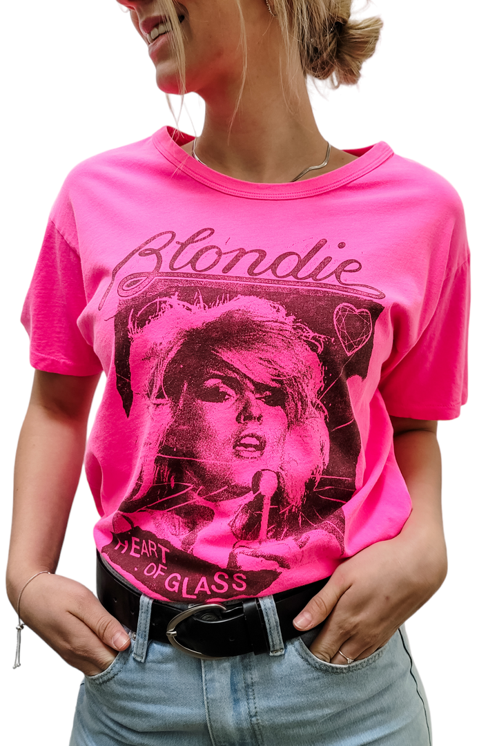 Day Dreamer Blondie Heart Of Glass Hot Pink Graphic Tee