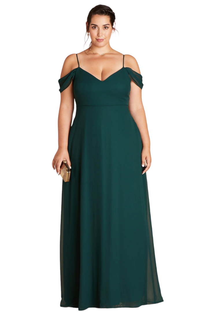 Birdie Grey Devin Emerald Chiffon Dress