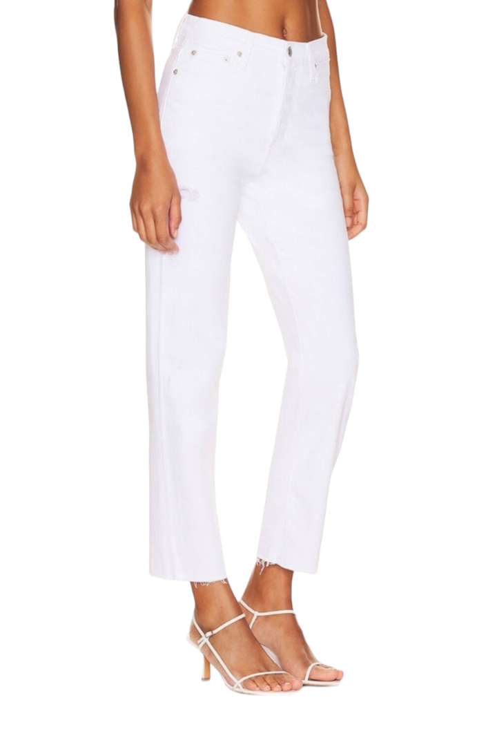 Pistola Charlie White High Rise Classic Straight Blanca Vintage Jeans