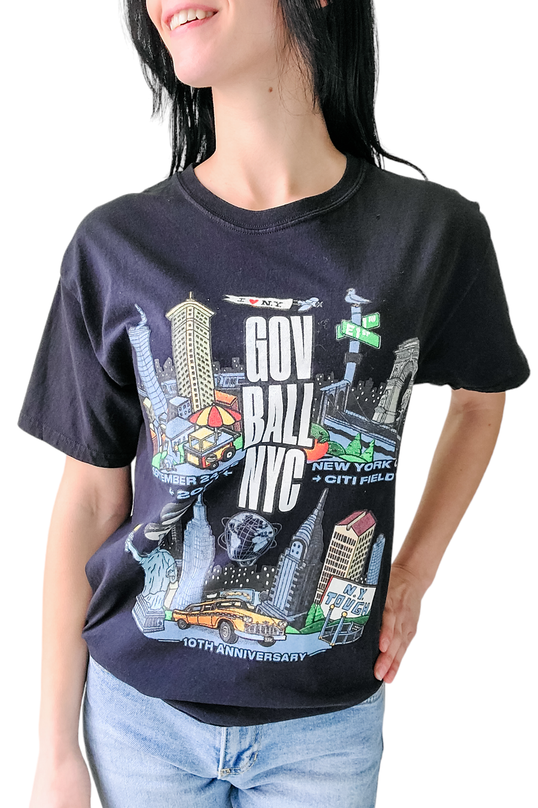 The Governors Ball Black 10th Anniversary Music Festival Tee