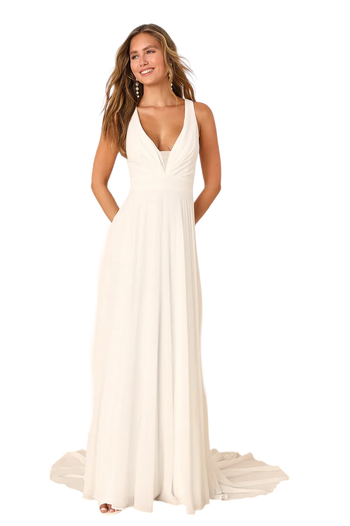 Revel in the Magic White Strapless Maxi Dress With Pockets