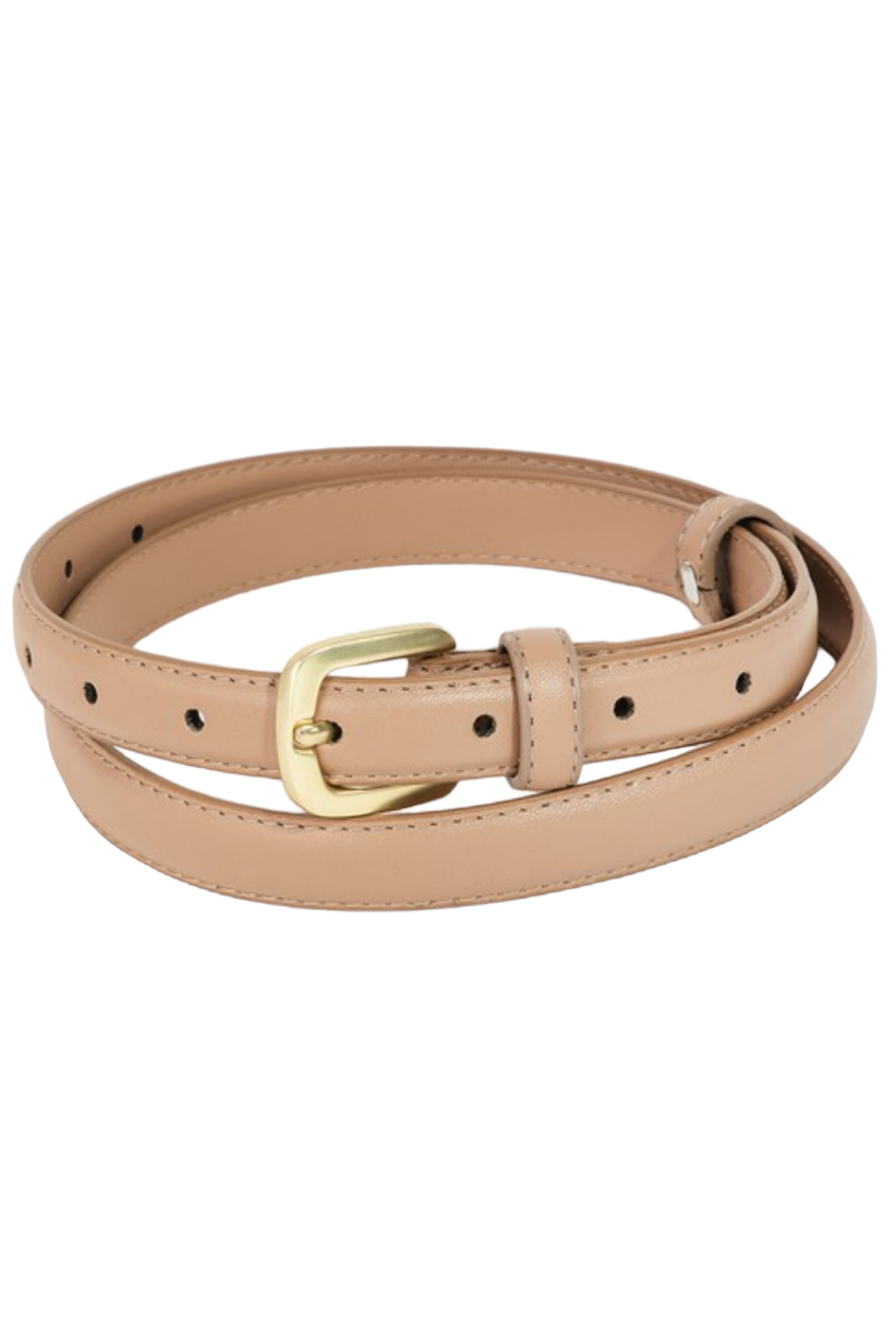 Thin Faux Leather Belt