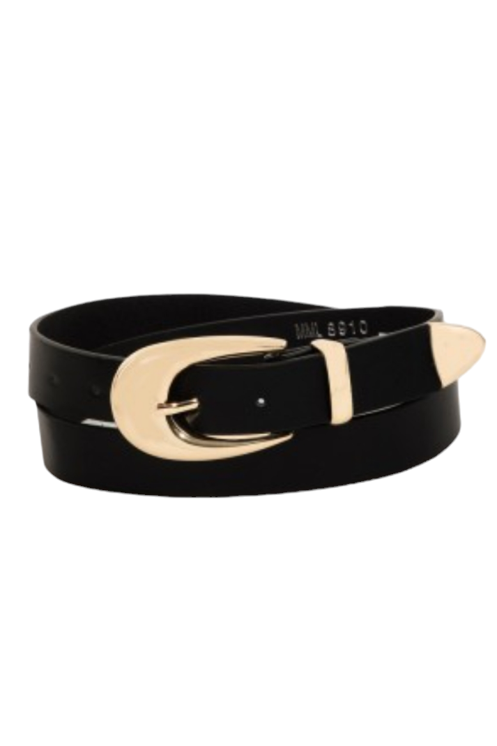 Sleek Faux Leather Belt