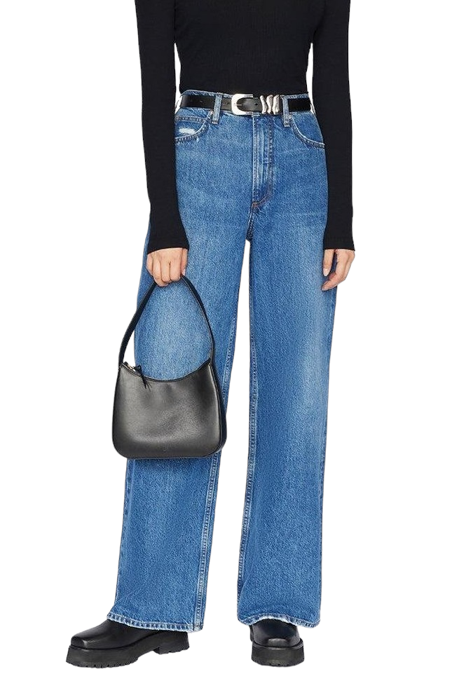 Frame Le High "N" Tight Wide Leg Jeans In Stearnlee Chew