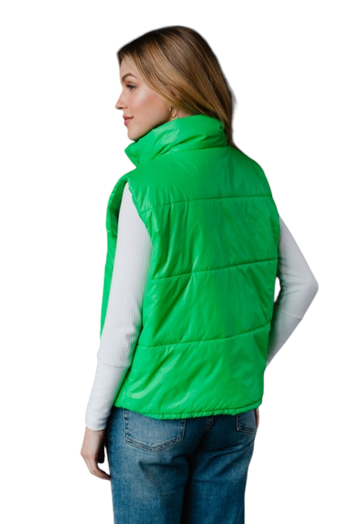 Bright Green Puffer Vest