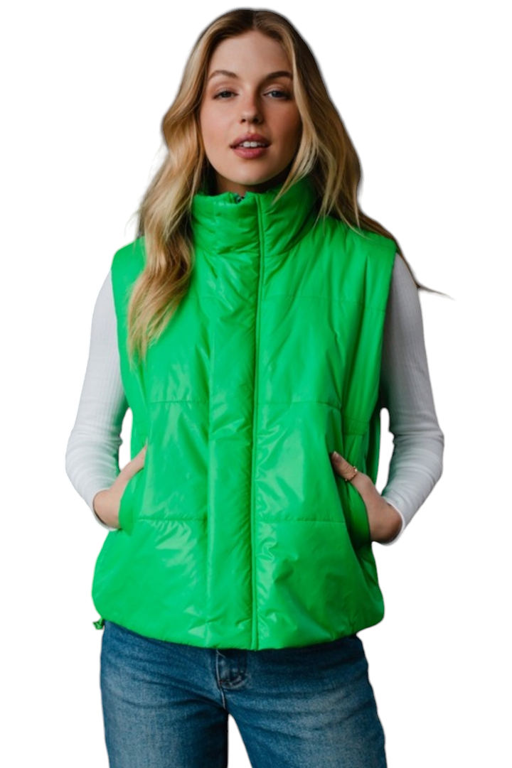 Bright Green Puffer Vest