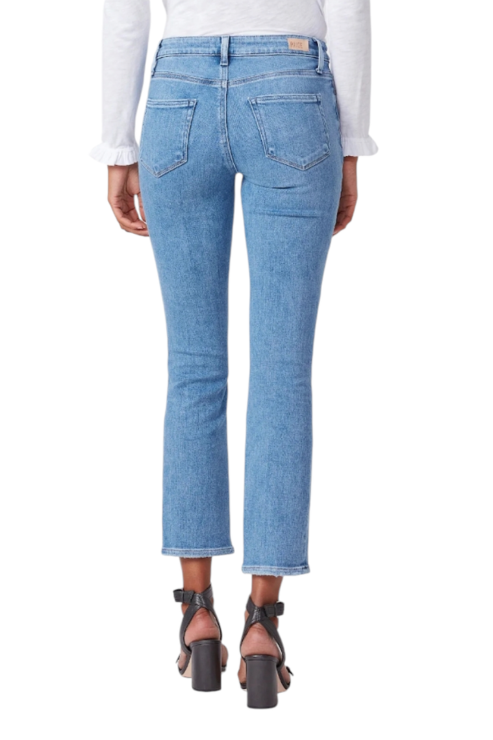 Paige Amber Mid Rise Straight Ankle Denim Jeans