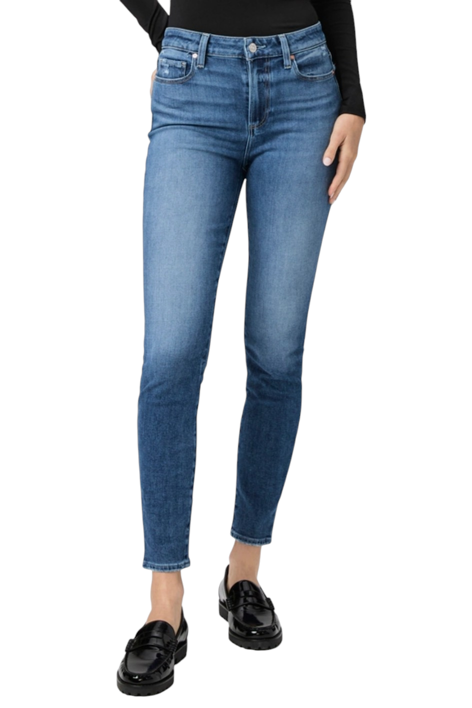 Paige Hoxton Ankle High Rise Skinny Denim Jeans