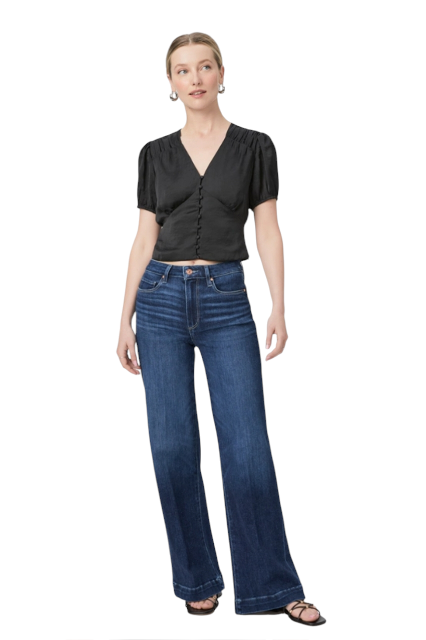 Paige Leenah High Rise Slim Wide Leg Denim Jeans