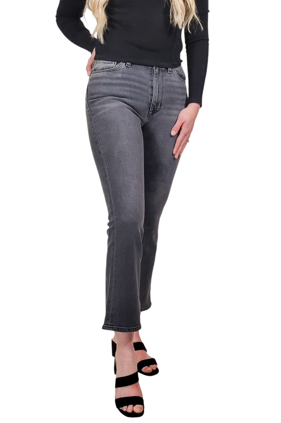 Hudson Blair High-Rise Bootcut Crop Denim Jeans