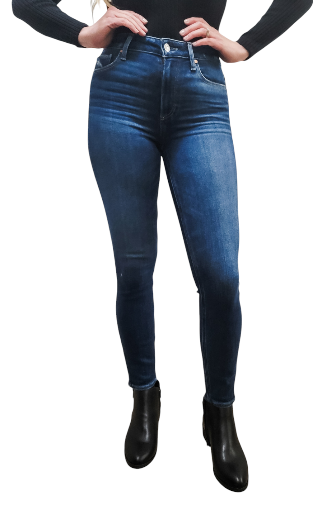 Paige Hoxton Ankle High Rise Skinny Denim Jeans