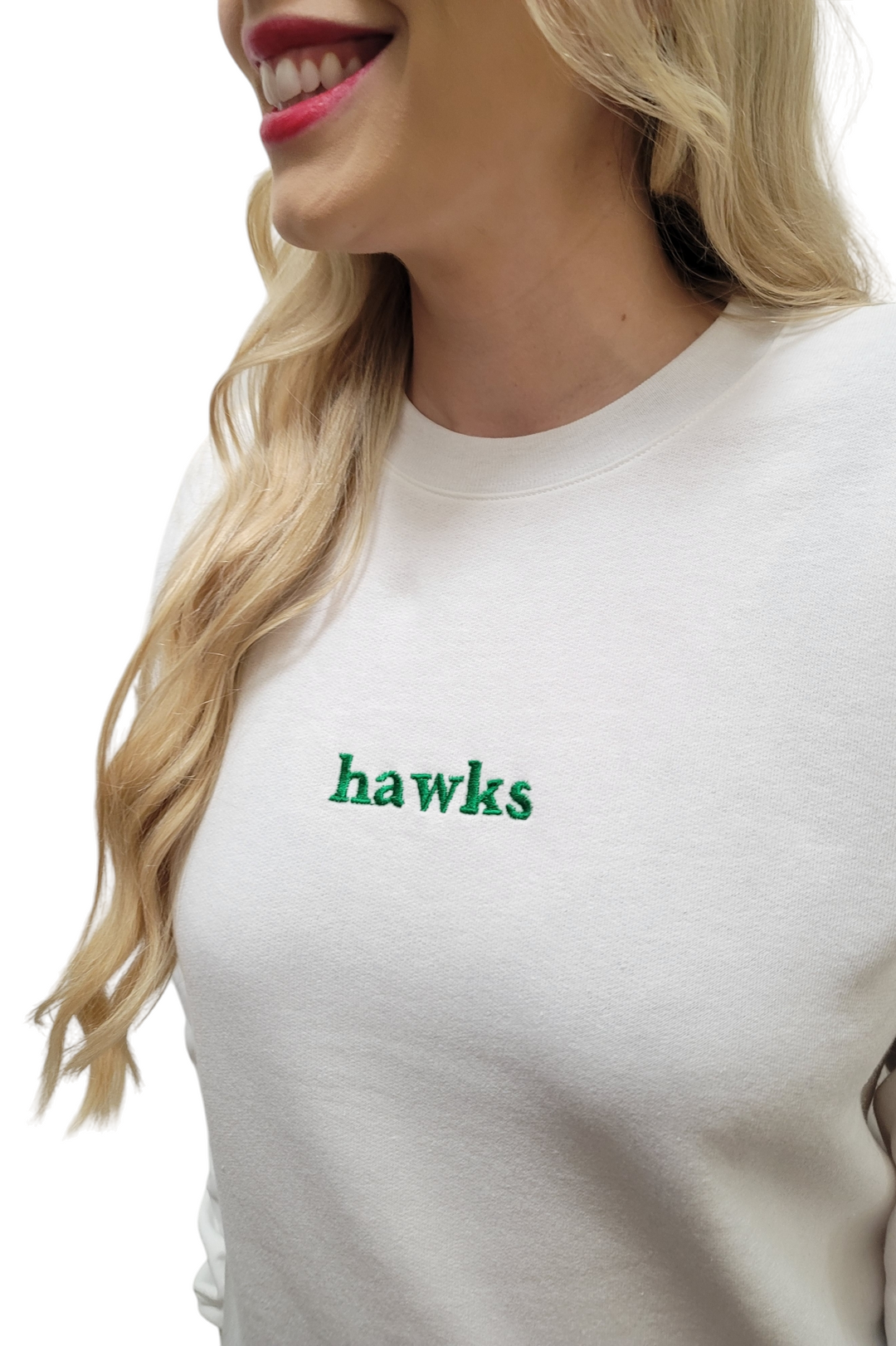 Hawks White Crewneck Sweatshirt