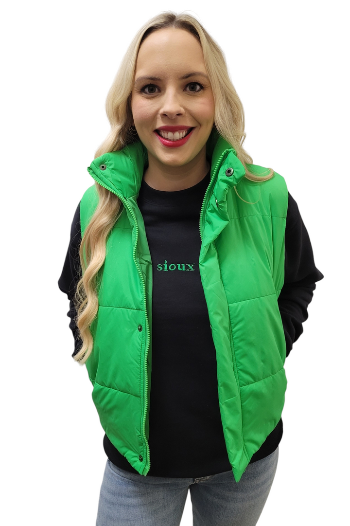 Bright Green Puffer Vest