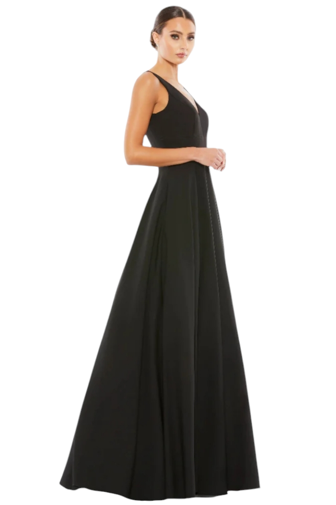 Mac Duggal Black Classic Sleeveles A-Line Gown Maxi Dress