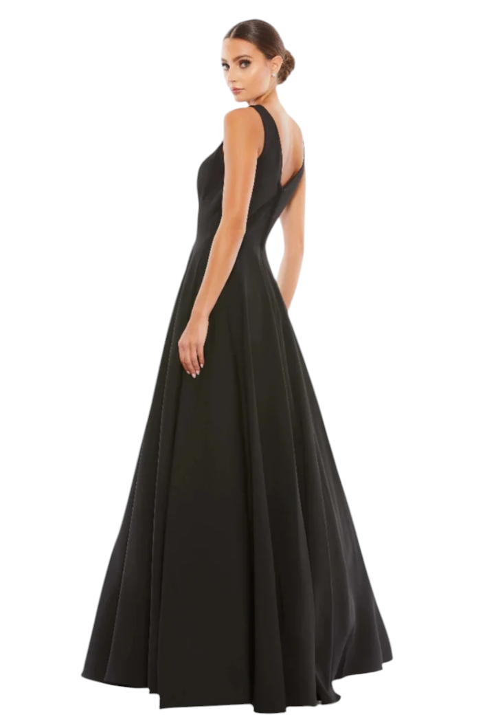 Mac Duggal Black Classic Sleeveles A-Line Gown Maxi Dress