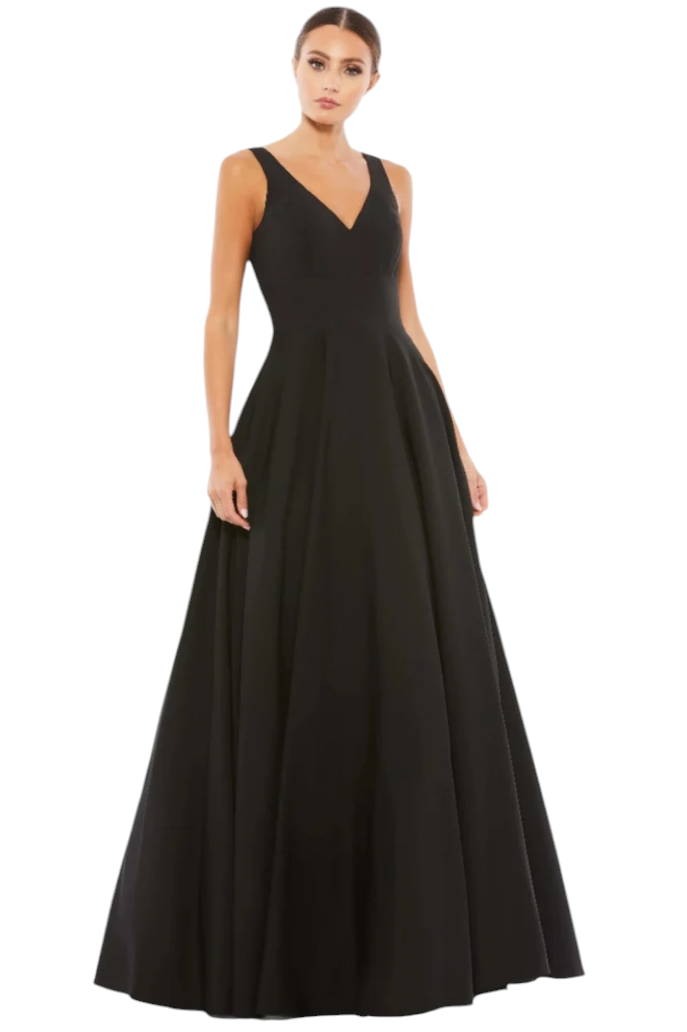 Mac Duggal Black Classic Sleeveles A-Line Gown Maxi Dress