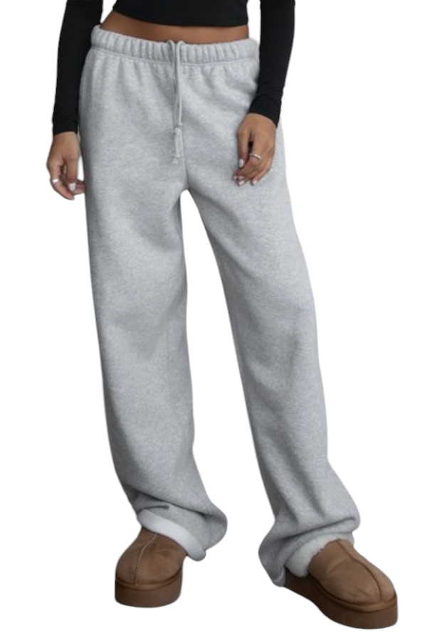 Heather Grey Everyday Baggy Wide Leg Sweatpants