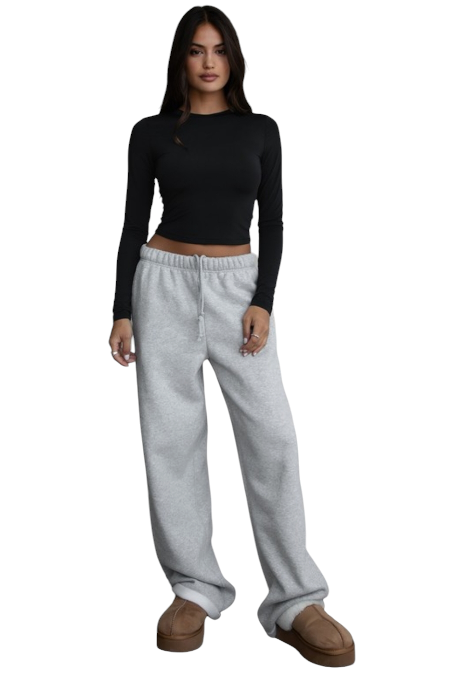 Heather Grey Everyday Baggy Wide Leg Sweatpants