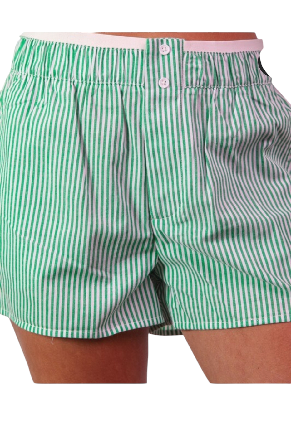 Green Striped Boxer Shorts