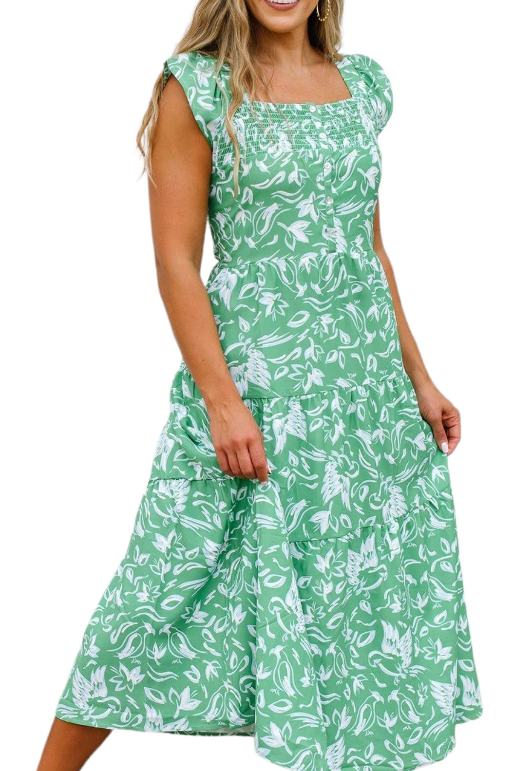 Ellis Fly Away Me Pine Maxi Dress