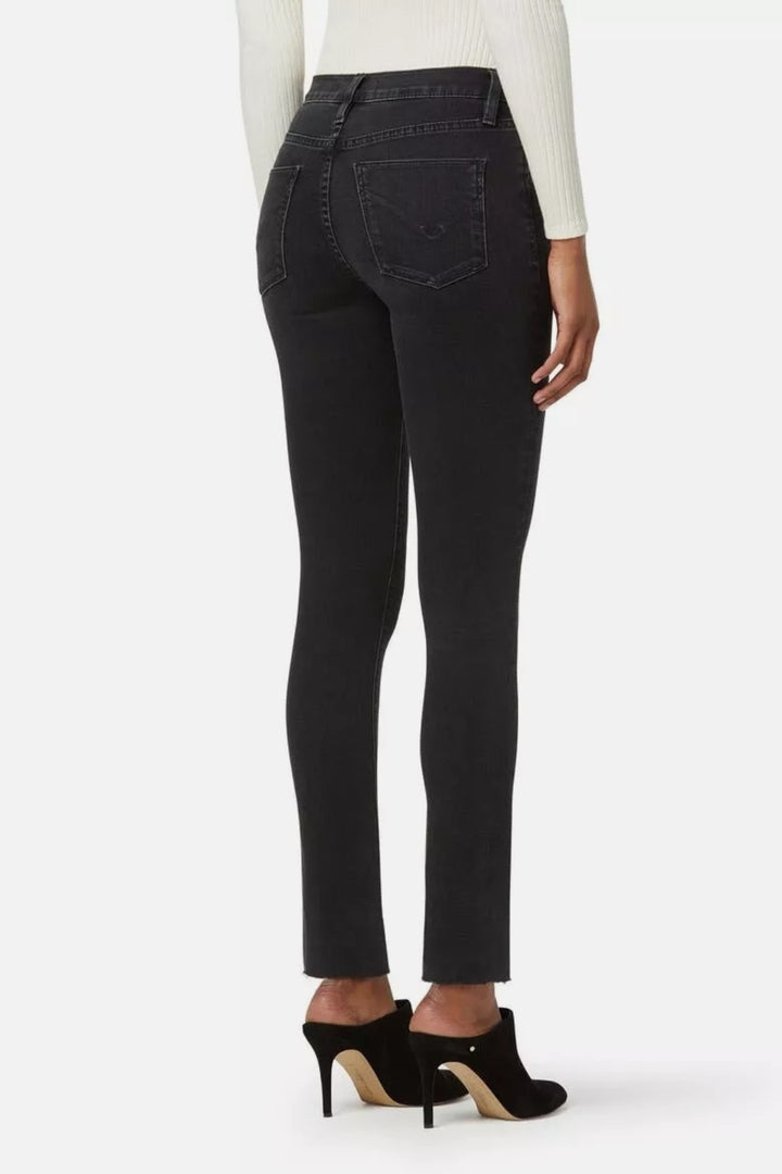 Hudson Grey Black Barbara High Waist Super Skinny Ankle Jeans