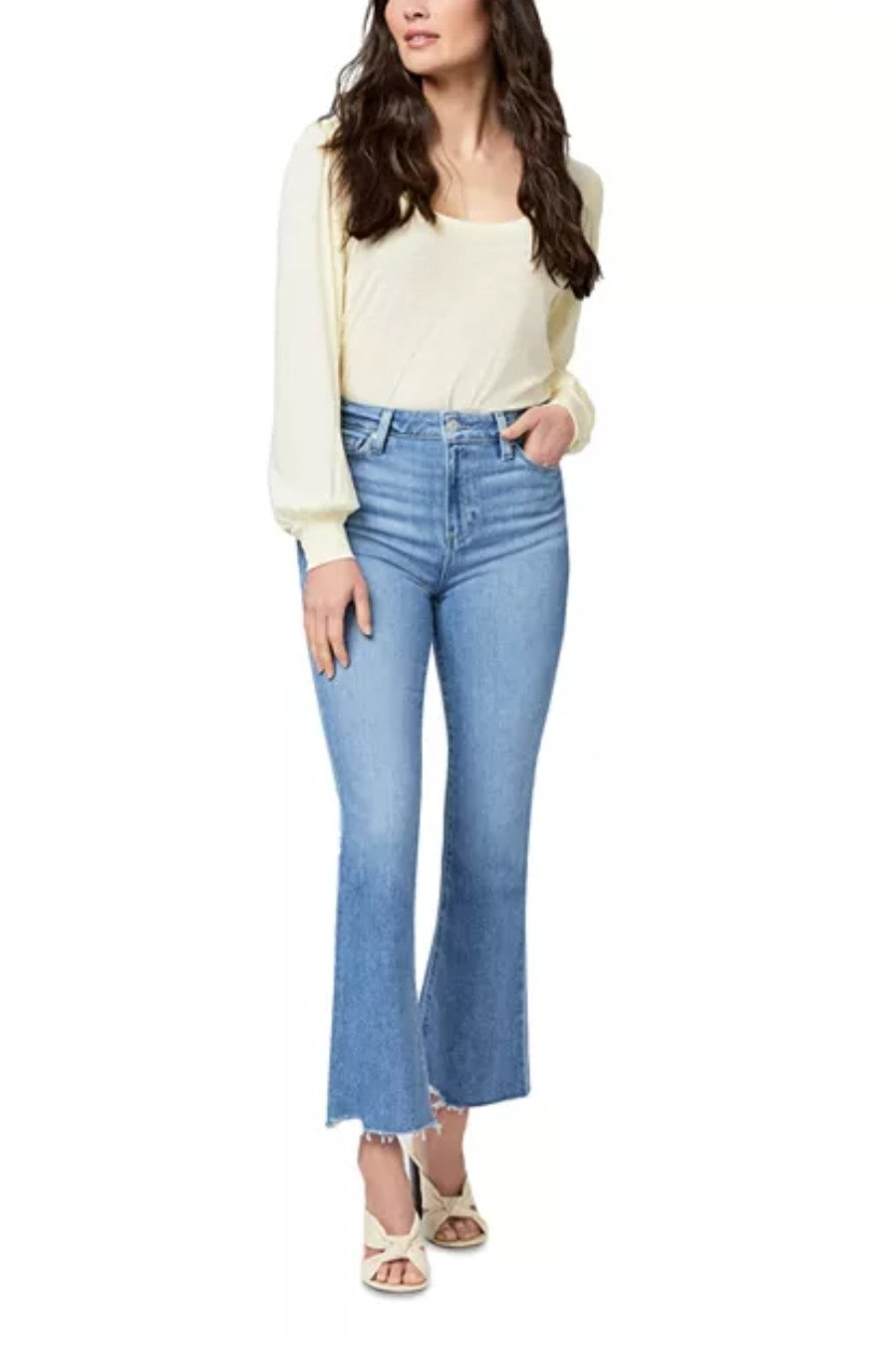 Paige Claudine High Rise Ankle Flare Denim Jeans