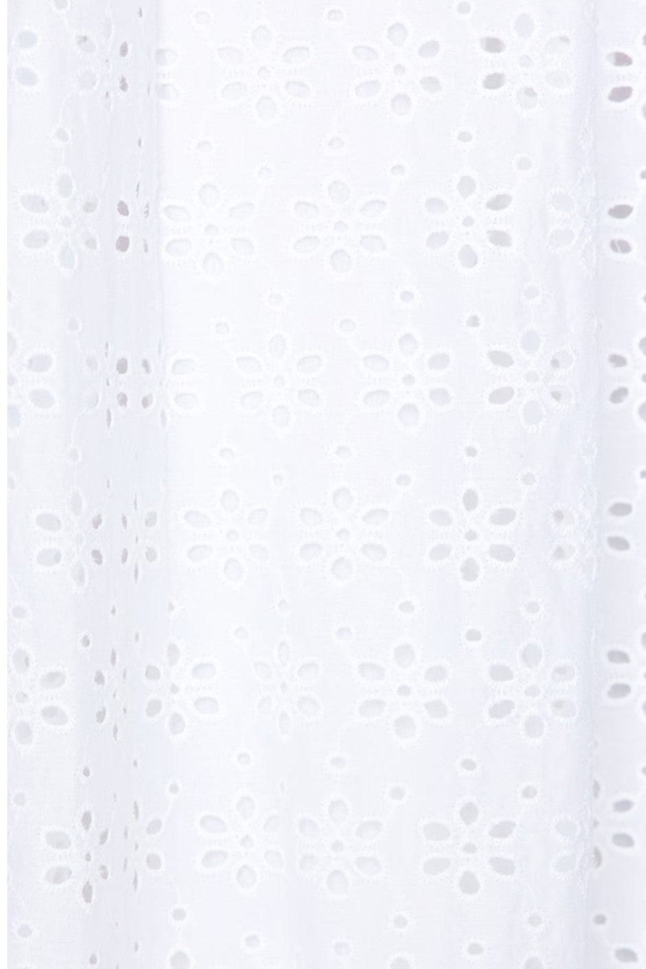 Bobi White Smocked Square Neck Eyelet Lace Maxi Dress