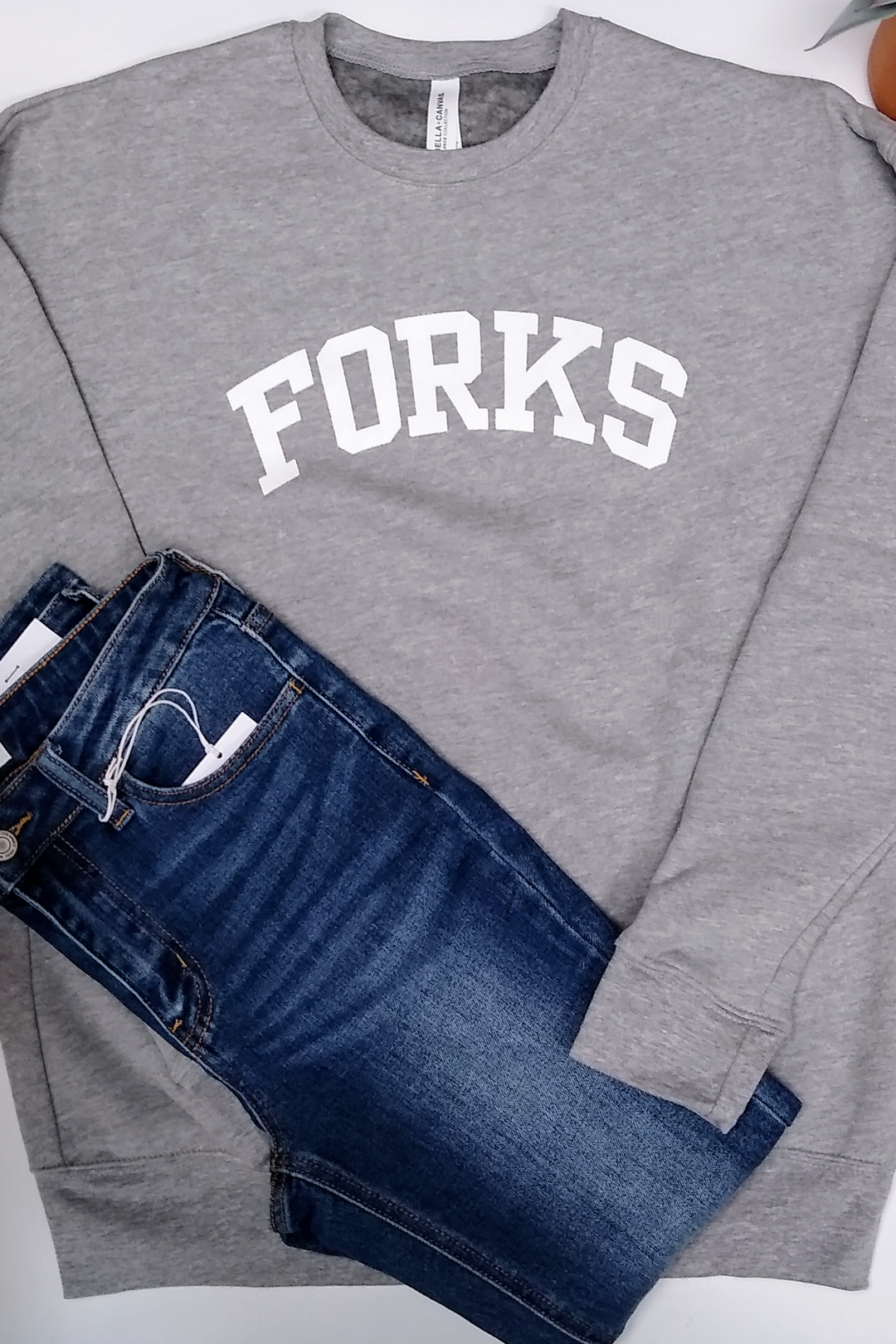 Light Grey Forks Crewneck Sweatshirt