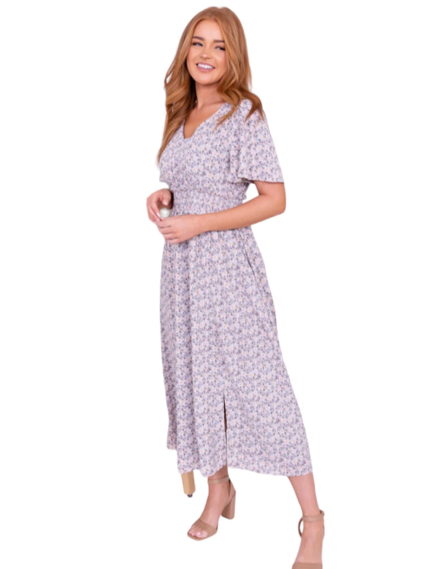 Mette Silver Sconce Midi Dress