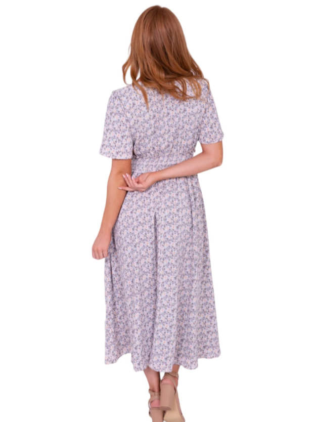 Mette Silver Sconce Midi Dress