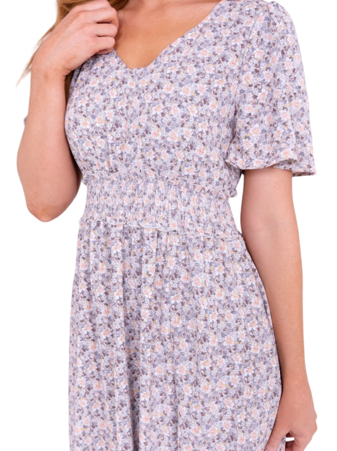 Mette Silver Sconce Midi Dress