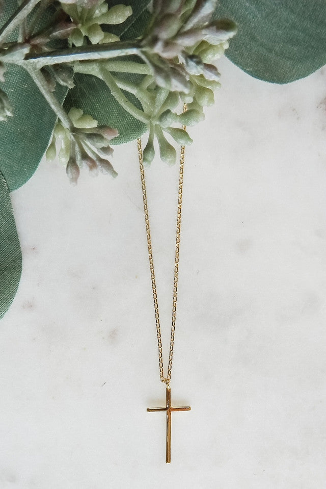 Gold Dipped Cross Necklace