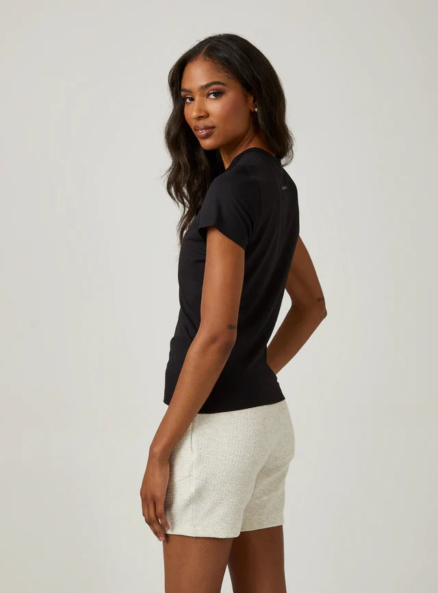 7 Diamonds Black Core Crew Neck Tee Luscious Boutique