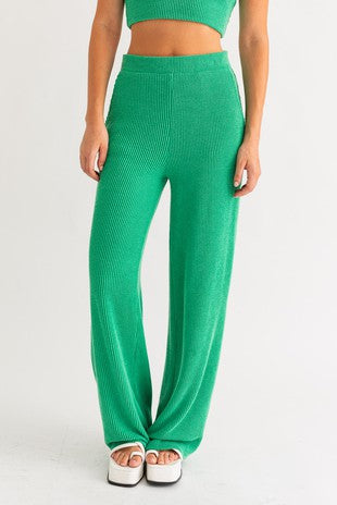 Kelly Green Knit Pants