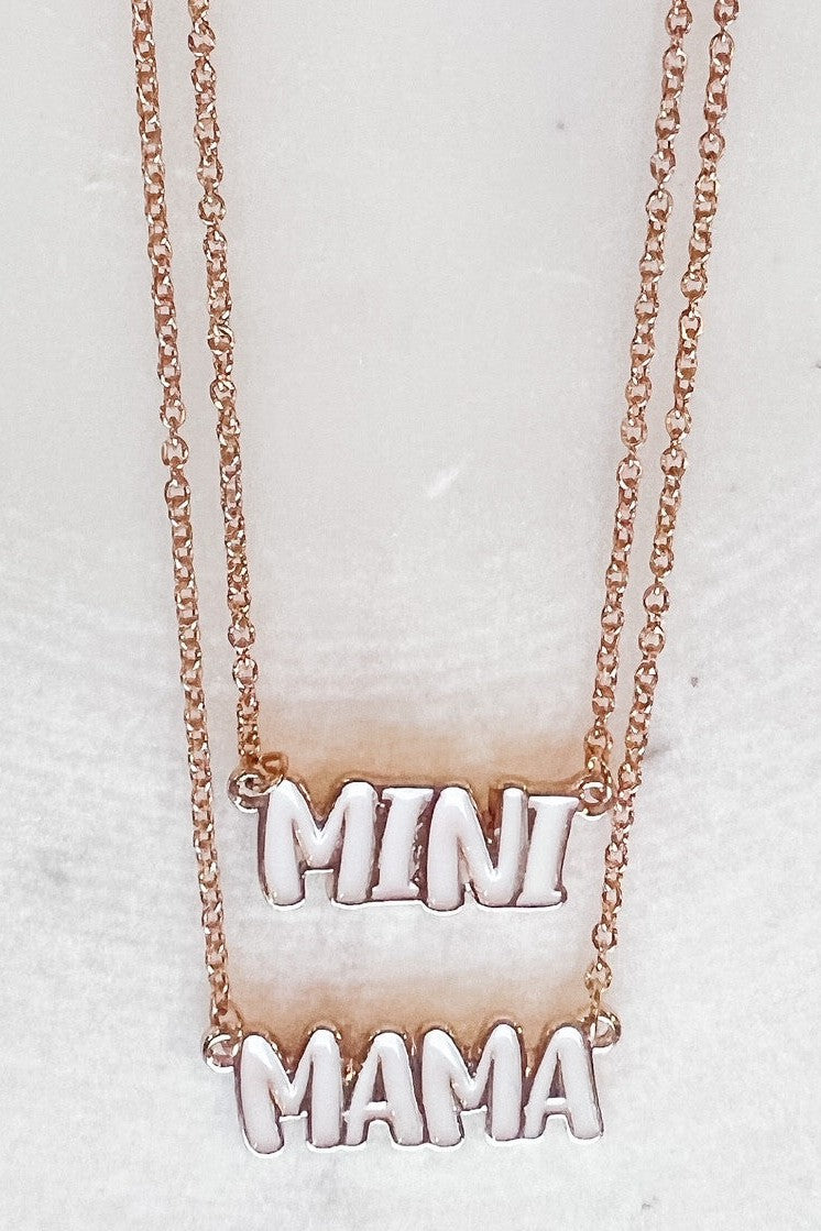 Rose Gold Mama & Mini Necklace Set