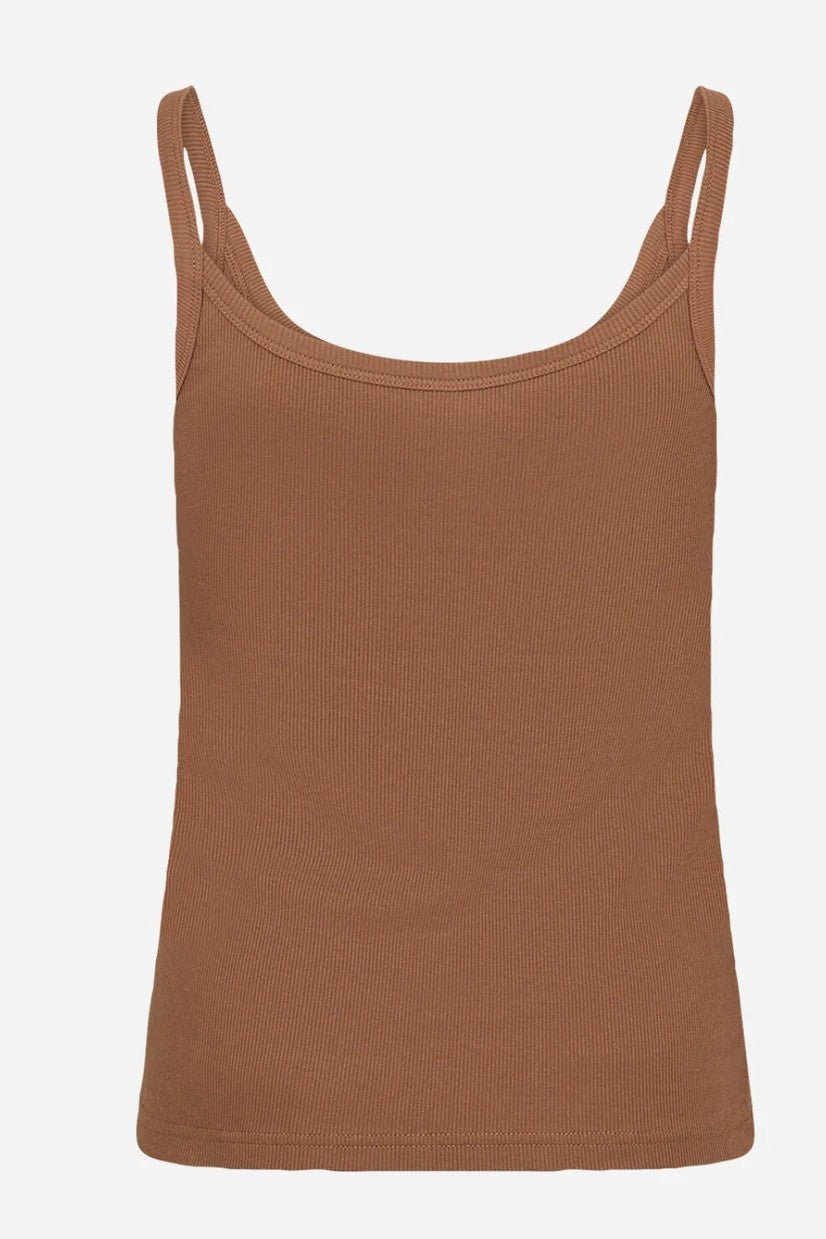 Soyaconcept Toffee Brown Mignon Knit Tank Top