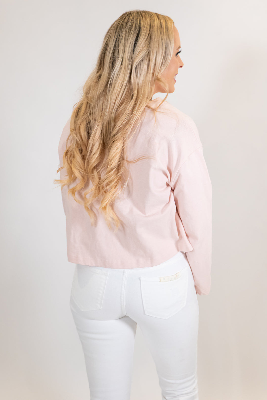 Dusty Pink Wide Long Sleeve T-shirt