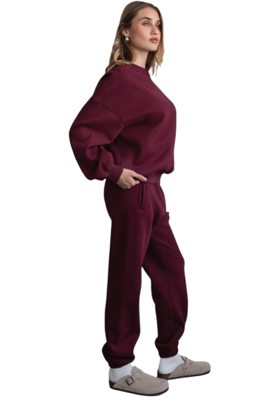 Black Cherry Everyday Baggy Sweatpants Joggers