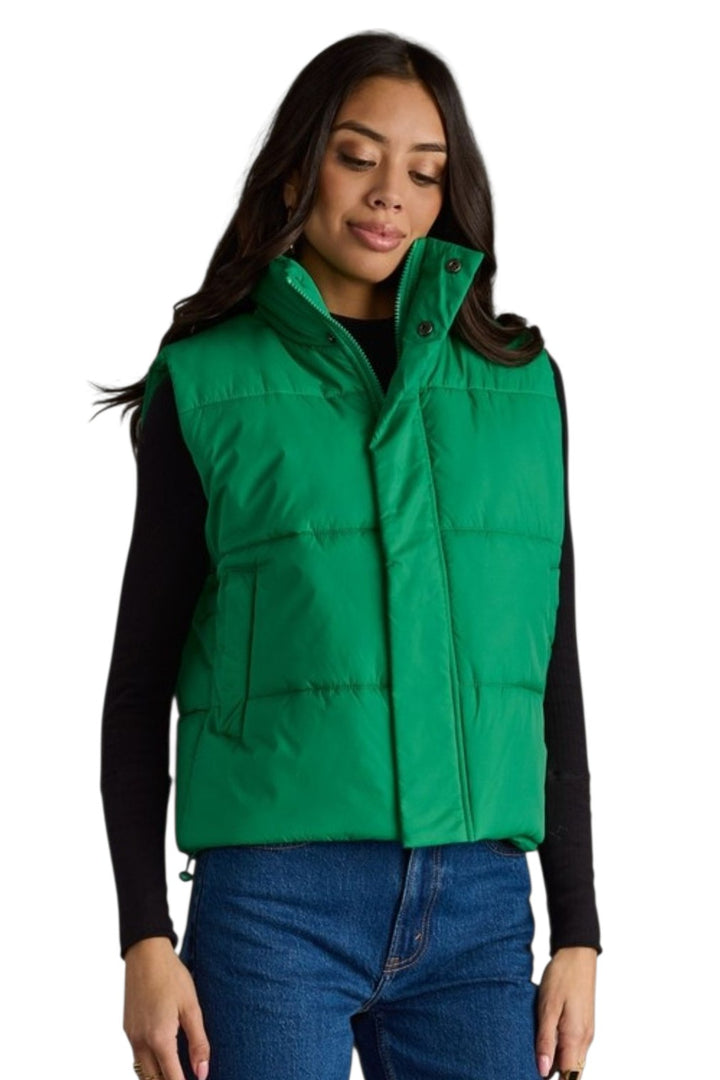 Kelly Green Puffer Vest