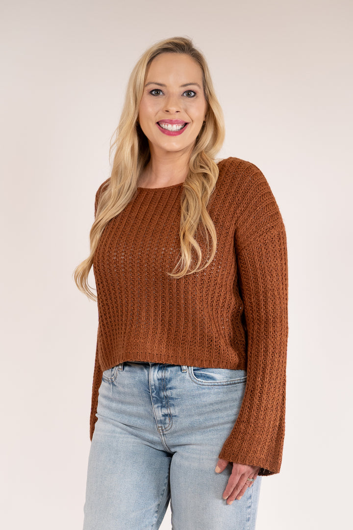 Sadie & Sage Brown Rosalia Sweater