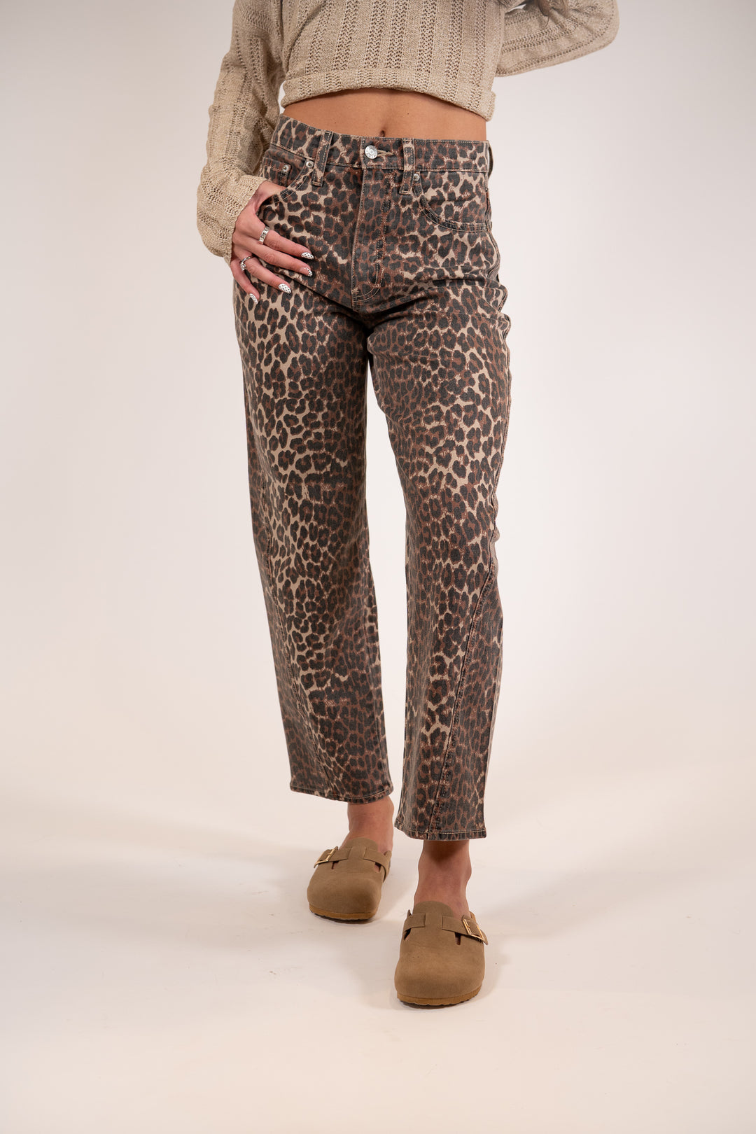 Daze Westward Cool Cat Barrel Leg Jeans
