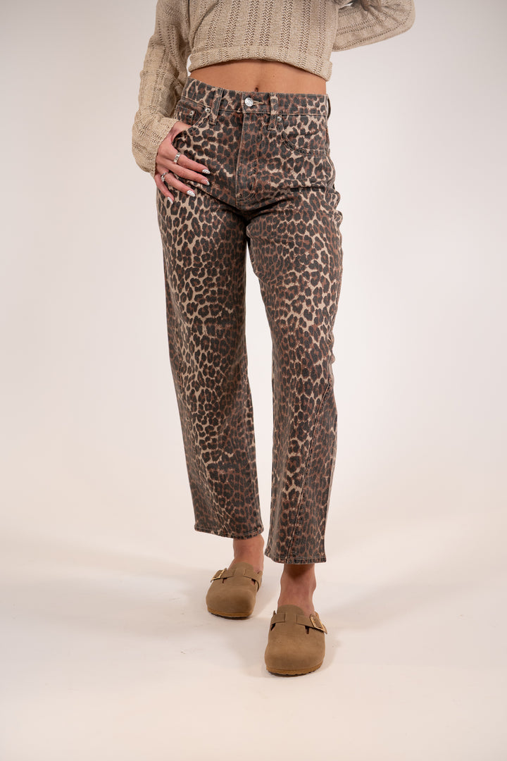 Daze Westward Cool Cat Barrel Leg Jeans